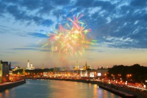 fireworks, At, Moscow