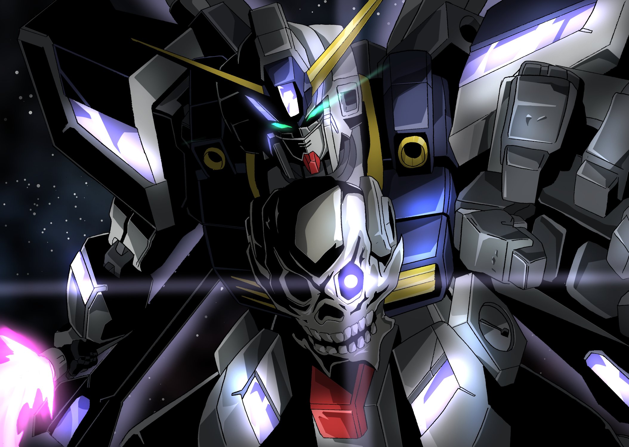 gundam, Build, Fighters, Crossbone, Gundam, Maoh, Mecha, Armor, Skull, Warrior Wallpaper