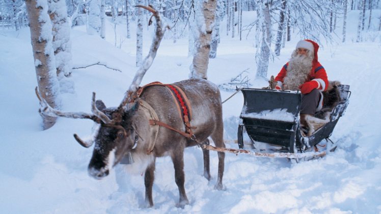 santa, Claus, Ride, Finland, Lapland HD Wallpaper Desktop Background