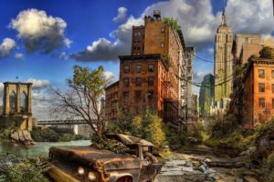 apocalypse, New, York, City, Digital, Art, Post