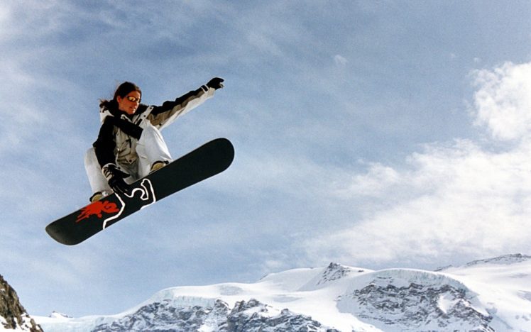 women, Mountains, Sports, Snowboarding, Fitness HD Wallpaper Desktop Background