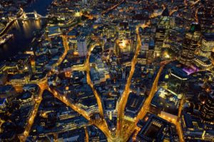 landscapes, Nature, Night, England, London, Aerial, View