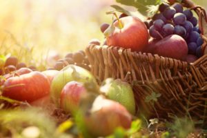 apples, Grapes, Pear, Basket, Still, Life