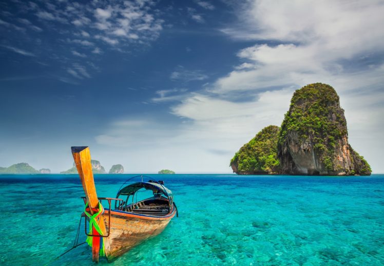 island, Boat, Beach, Tropical, Sea, Ocean HD Wallpaper Desktop Background