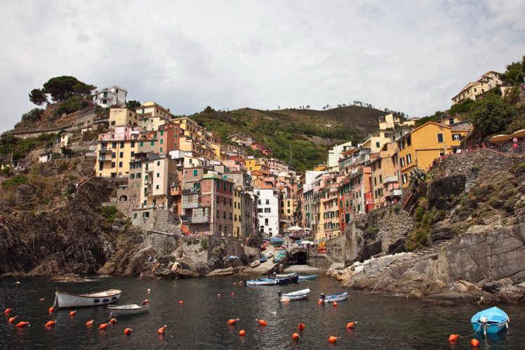 italy, Houses, Coast, Boats, Riomaggiore, Cities HD Wallpaper Desktop Background