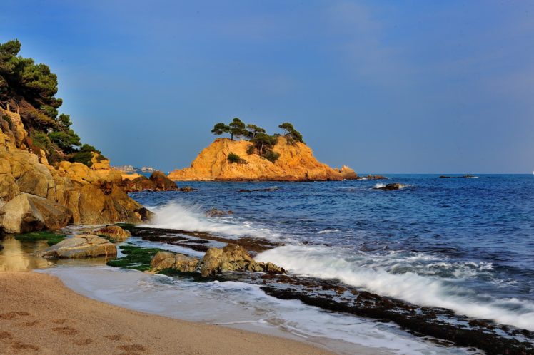 spain, Coast, Sea, Catalonia, Nature, Beach, Ocean, Sea HD Wallpaper Desktop Background