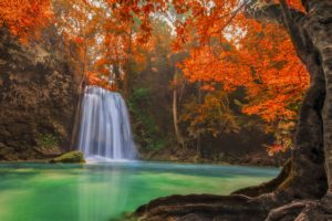 thailand, Waterfalls, River, Autumn, Nature, Autumn
