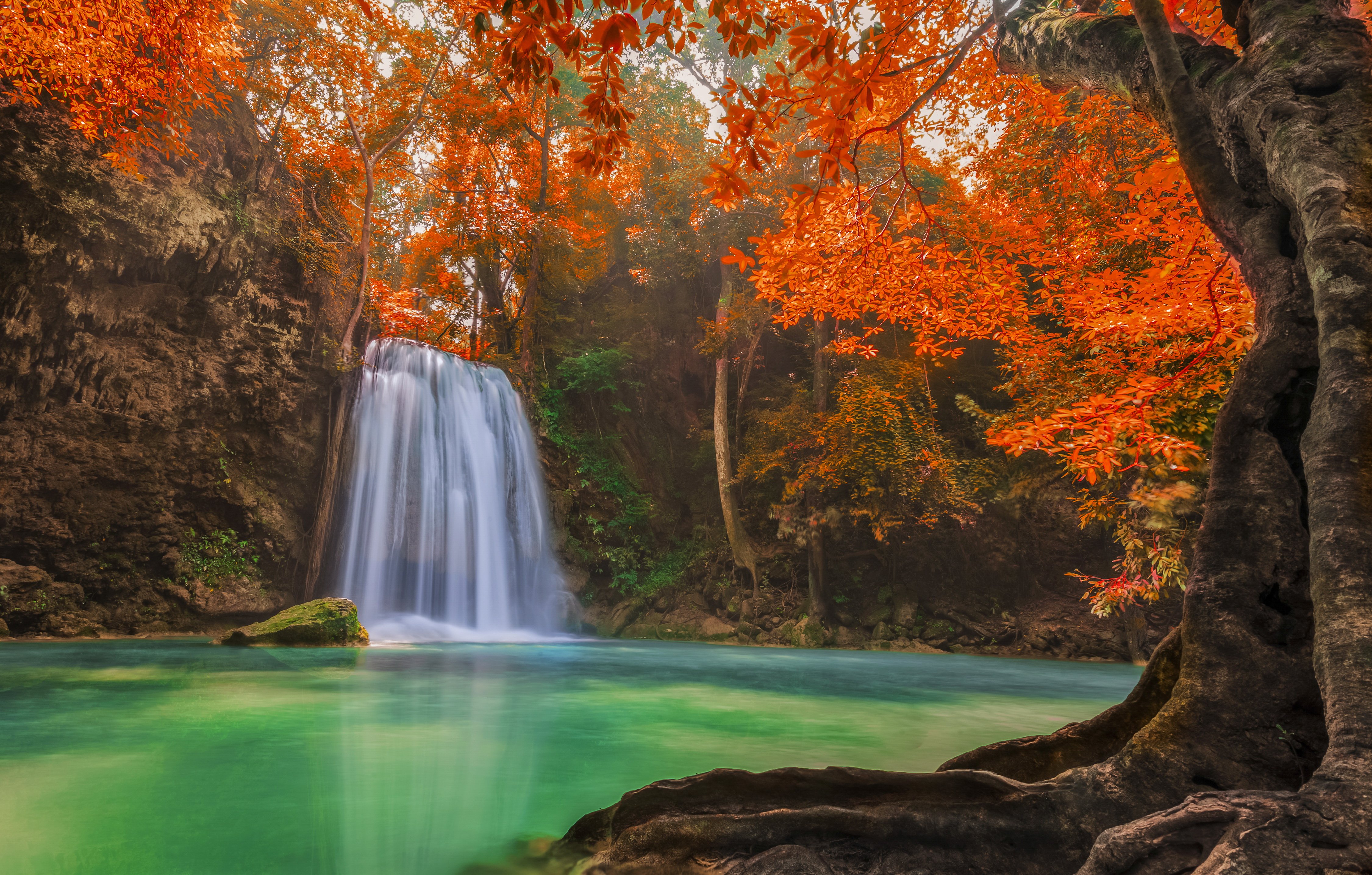 thailand, Waterfalls, River, Autumn, Nature, Autumn Wallpaper