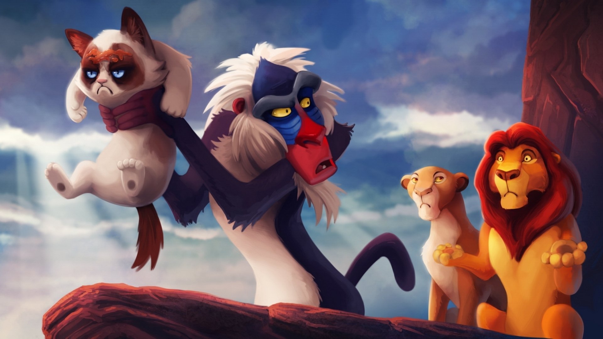 the, Lion, King, Cartoons, Monkey Wallpapers HD / Desktop and Mobile