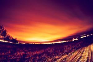 sunset, Landscapes, Nature, Roads, Fisheye, Effect, Depth, Of, Field, Photo, Filters