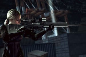 blondes, Women, Video, Games, Snipers, Weapons, Girls, With, Guns, Jill, Valentine, Ponytails, Psg 1