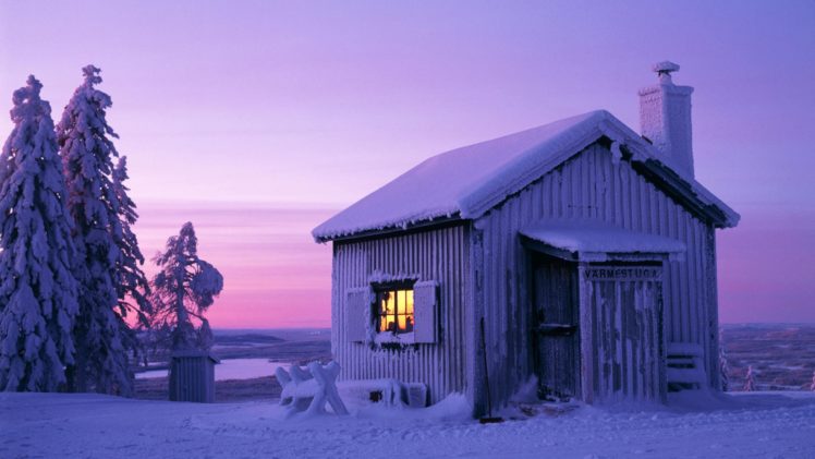 nature, Winter, Sweden, Houses HD Wallpaper Desktop Background