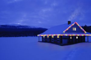 canada, Christmas, Alberta, Cottage