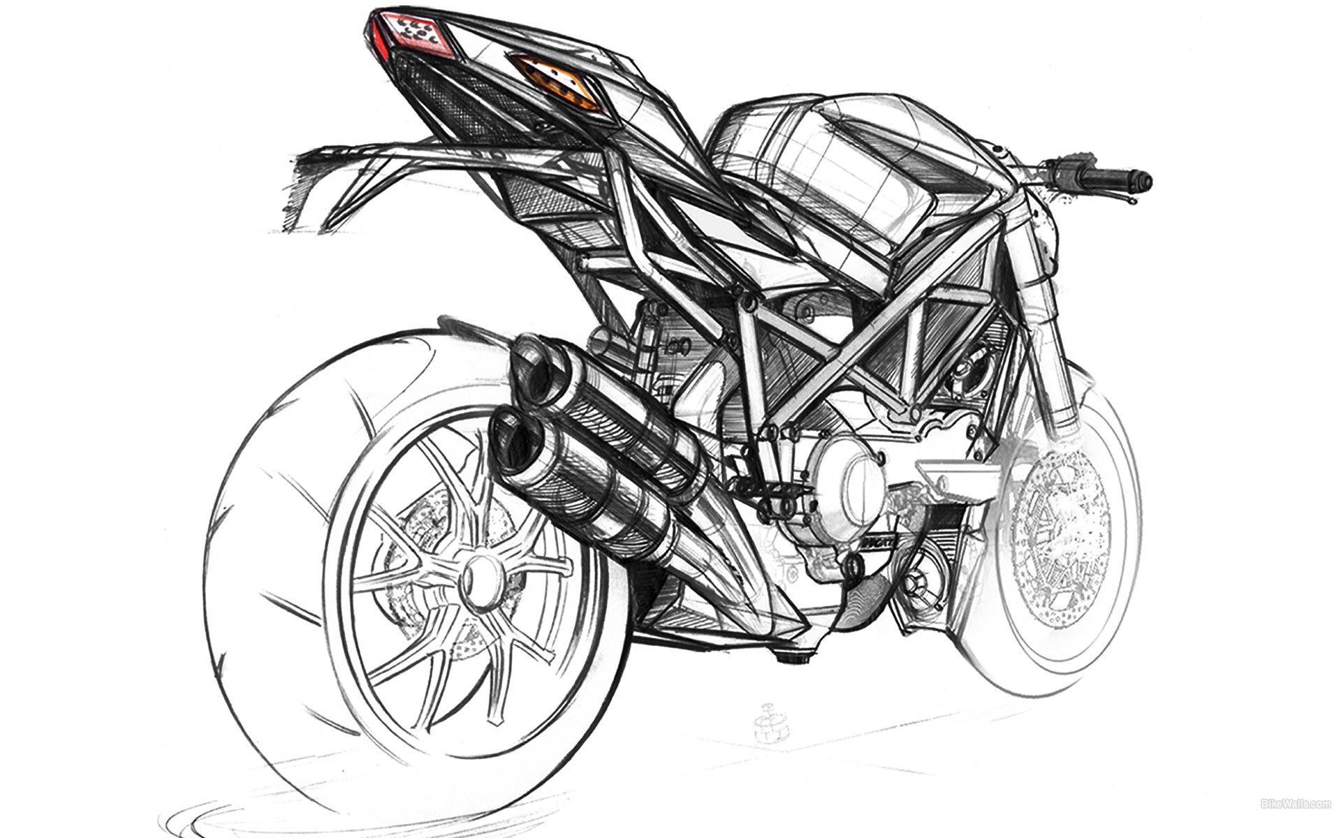 sketches, Artwork, Ducati, Vehicles, Motorbikes Wallpaper