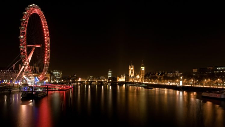 cityscapes, Lights, London, Buildings, Reflections HD Wallpaper Desktop Background