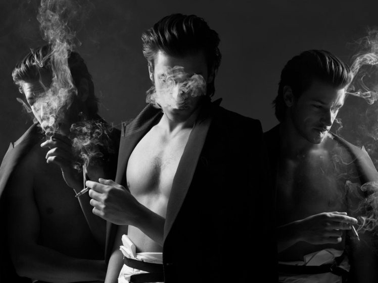 smoke, Men, Open, Shirt, Monochrome, Actors, Cigarettes, Gaspard, Ulliel HD Wallpaper Desktop Background