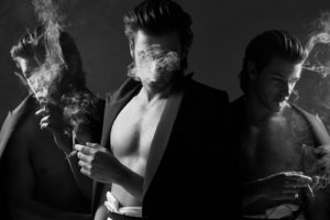 smoke, Men, Open, Shirt, Monochrome, Actors, Cigarettes, Gaspard, Ulliel