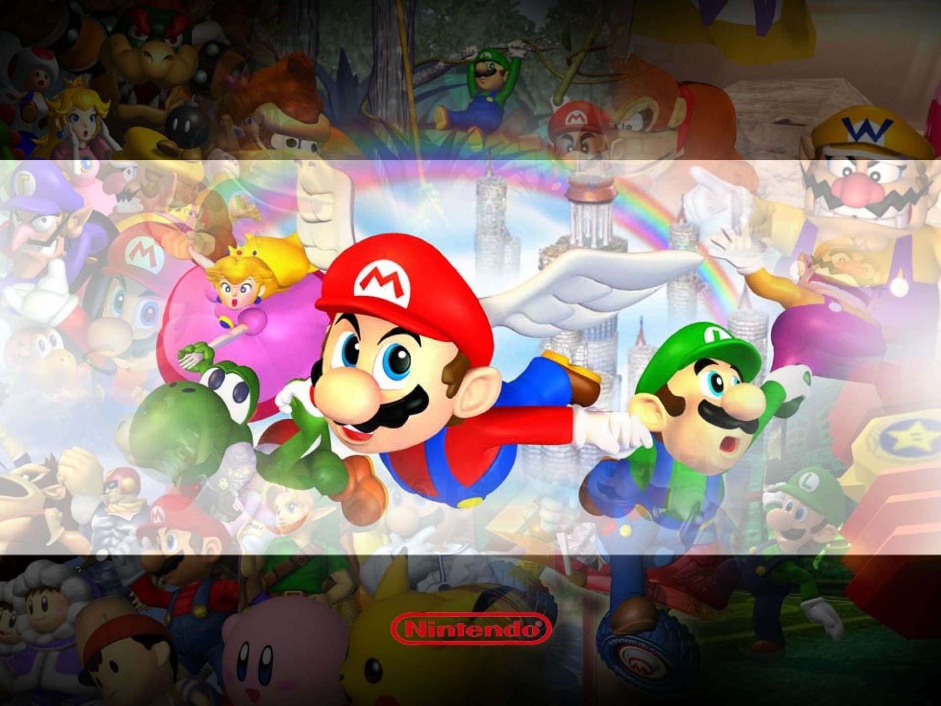nintendo, Kirby, Video, Games, Mario, Pikachu, Wario, Super, Smash, Bros, Mario, Party Wallpaper
