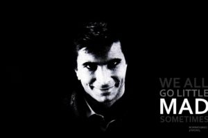 quotes, Psycho, Grayscale, Alfred, Hitchcock, Anthony, Perkins, Norman, Bates