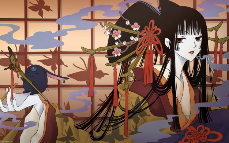 xxxholic, Asian, Oriental, Women, Girl, Kimono, Butterfly HD Wallpaper Desktop Background