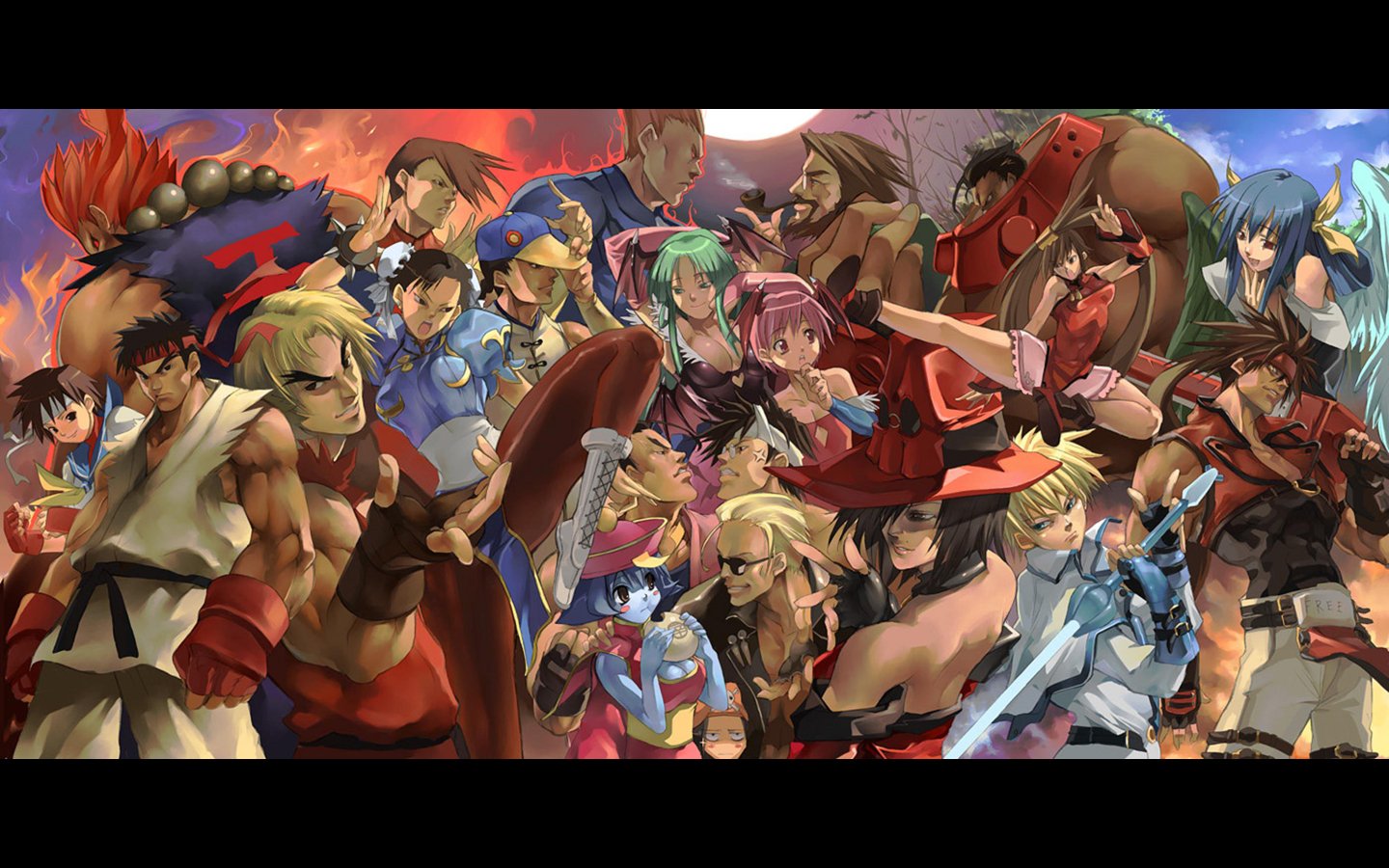 street, Fighter, Sakura, Ryu, Akuma, Chun li, Ken, Masters Wallpaper
