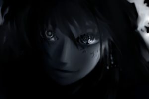 black, And, White, Video, Games, Touhou, Black, Dark, Hakurei, Reimu, Bows, Monochrome, Soft, Shading, Anime, Girls, Faces, Hair, Ornaments