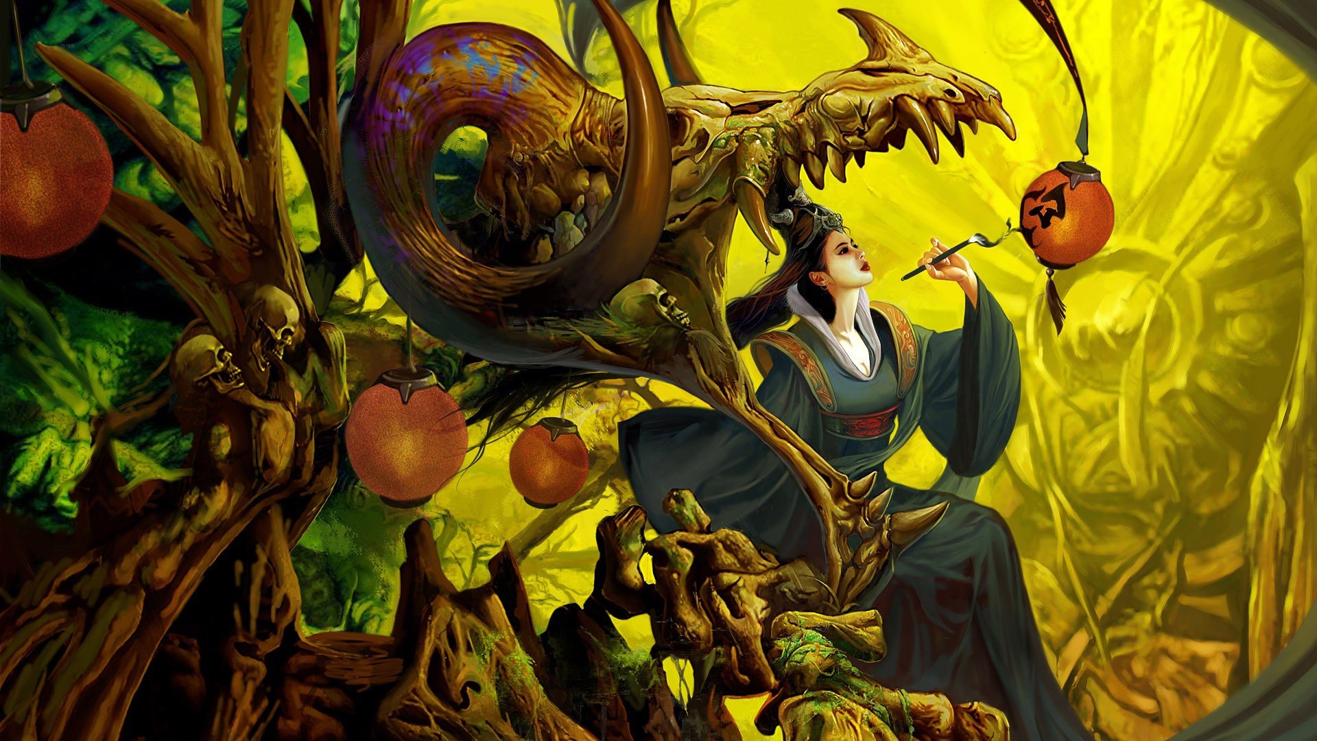 cgi, Fantasy, Art, Oriental, Drawings Wallpaper