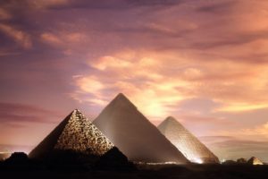 egypt, Giza, Pyramids, Sky, Clouds