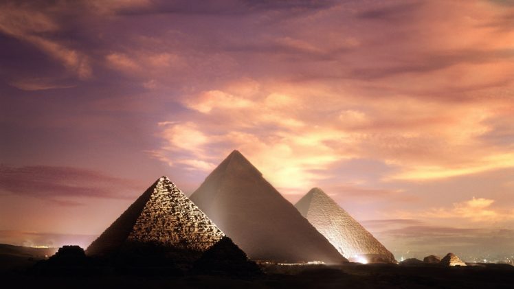egypt, Giza, Pyramids, Sky, Clouds HD Wallpaper Desktop Background