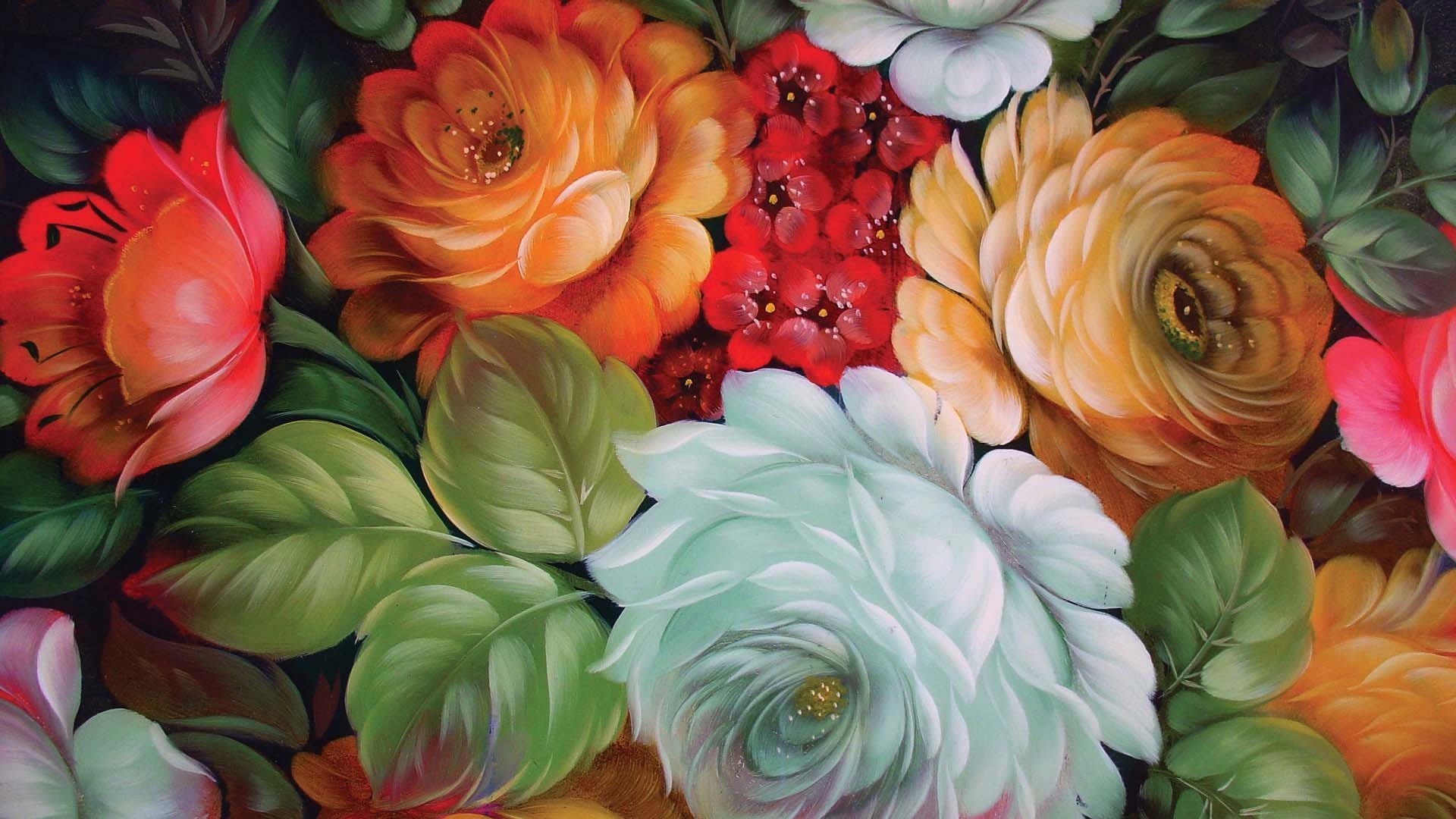 art, Paintings, Flowers, Bouquet Wallpaper