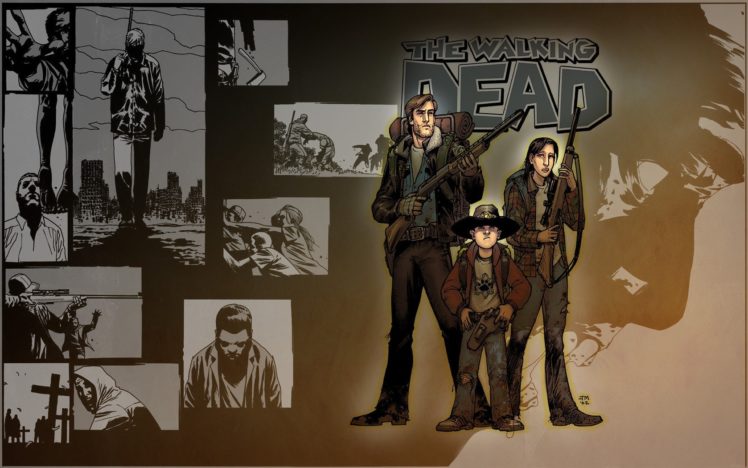 comics, The, Walking, Dead, Drawings HD Wallpaper Desktop Background