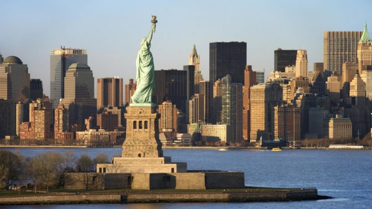 skylines, New, York, City, Statue, Of, Liberty, Manhattan HD Wallpaper Desktop Background