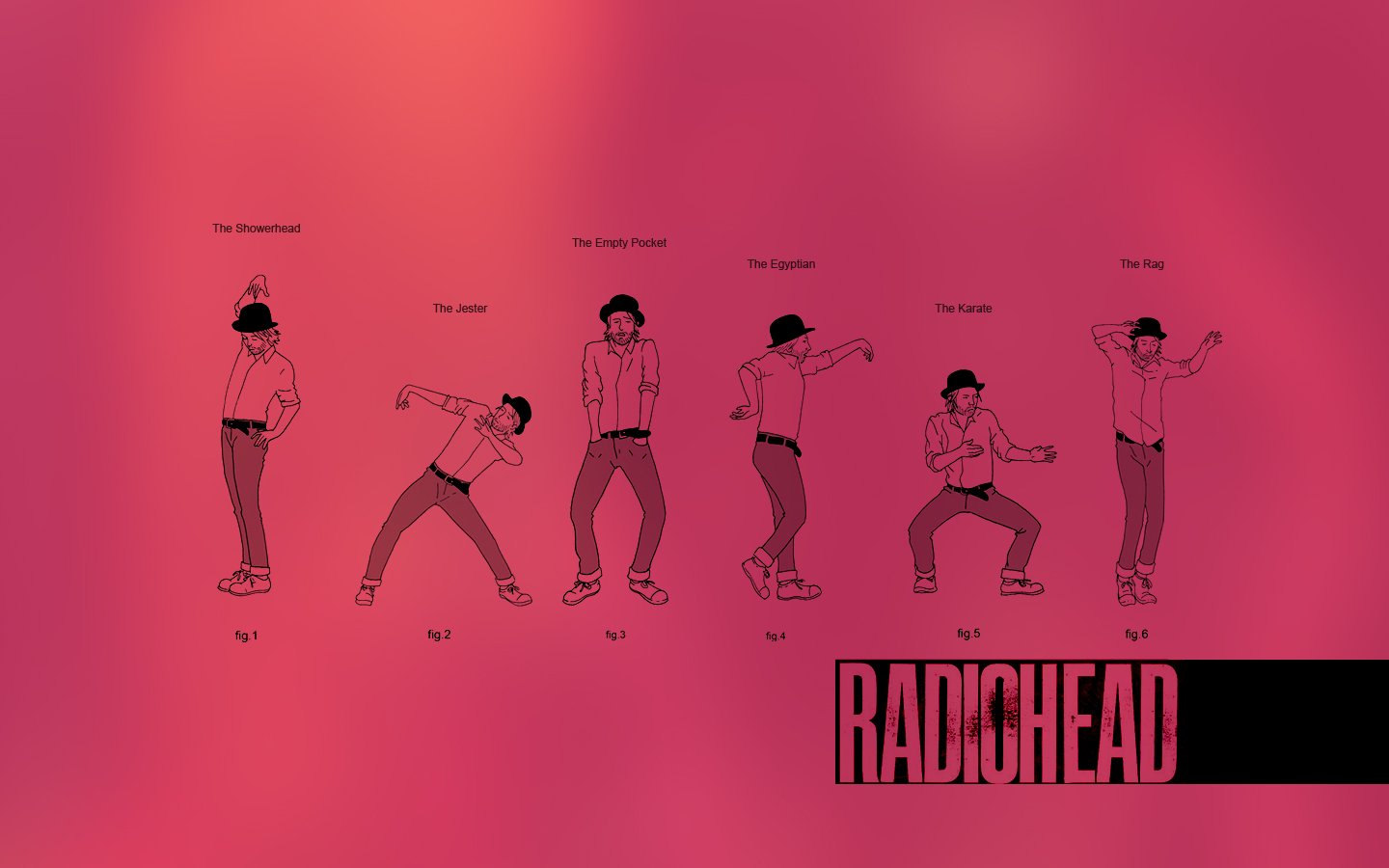 funny, Radiohead, Drawings, Dancing, Diagram, Pink, Background Wallpaper