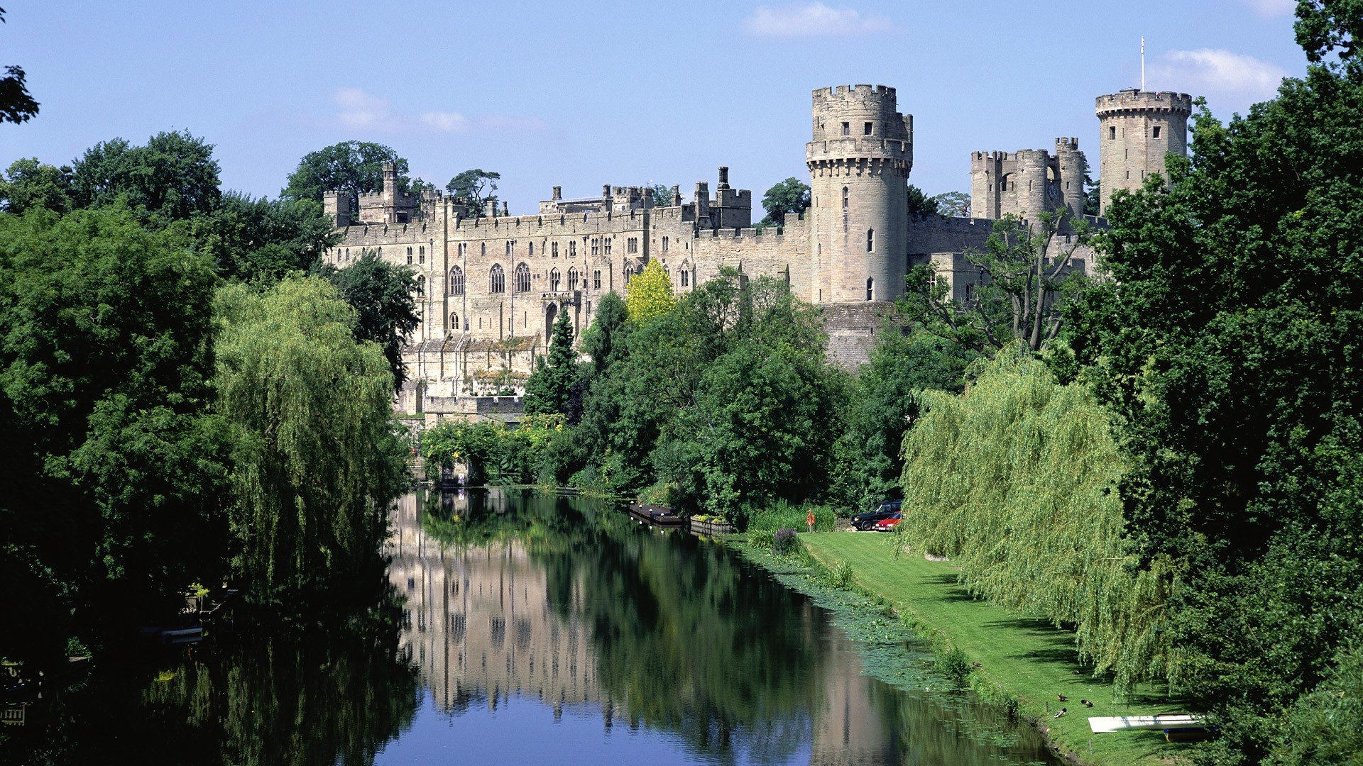 landscapes, Trees, England, Warwick, Castle Wallpaper