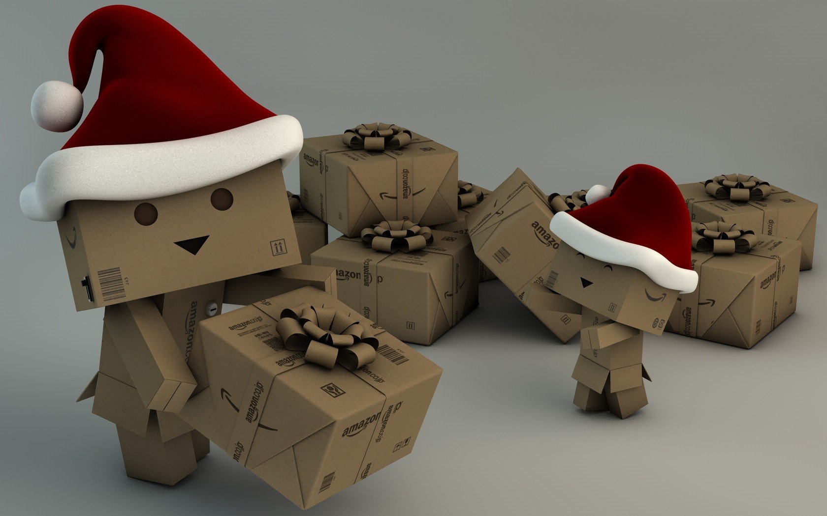 christmas, Danboard, Amazon, Hats, Santa, Grey, Background, Santa, Hat Wallpaper