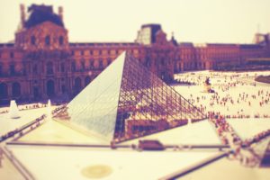paris, Architecture, Tilt shift, Louvre, Museum