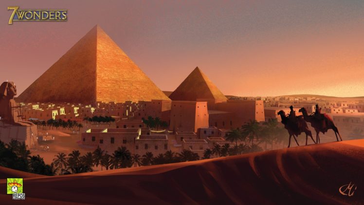 video, Games, Egypt, Artwork, 7, Wonders, Pyramids, Great, Pyramid, Of, Giza HD Wallpaper Desktop Background