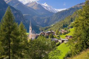 mountains, Landscapes, Austria, Buildings, Villages