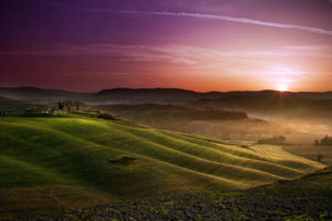 hills, Farm, Rustic, Hills, Fields, Sky, Sunrise, Sunset