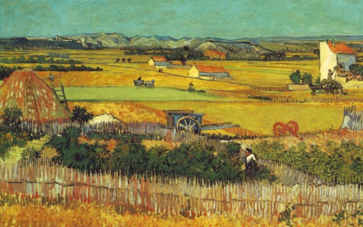 paintings, Landscapes, Fields, Vincent, Van, Gogh, Artwork, Plaine, De, La, Crau HD Wallpaper Desktop Background