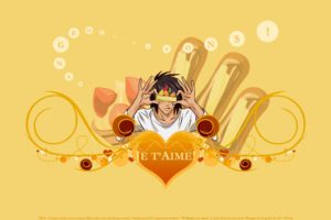 death, Note, Valentine, Anime, Boys, Hearts, Yellow, Background