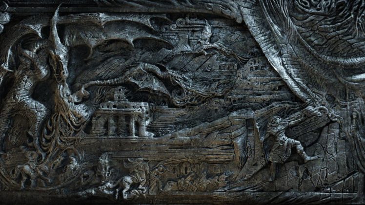 dragons, Digital, Art, The, Elder, Scrolls, V , Skyrim HD Wallpaper Desktop Background