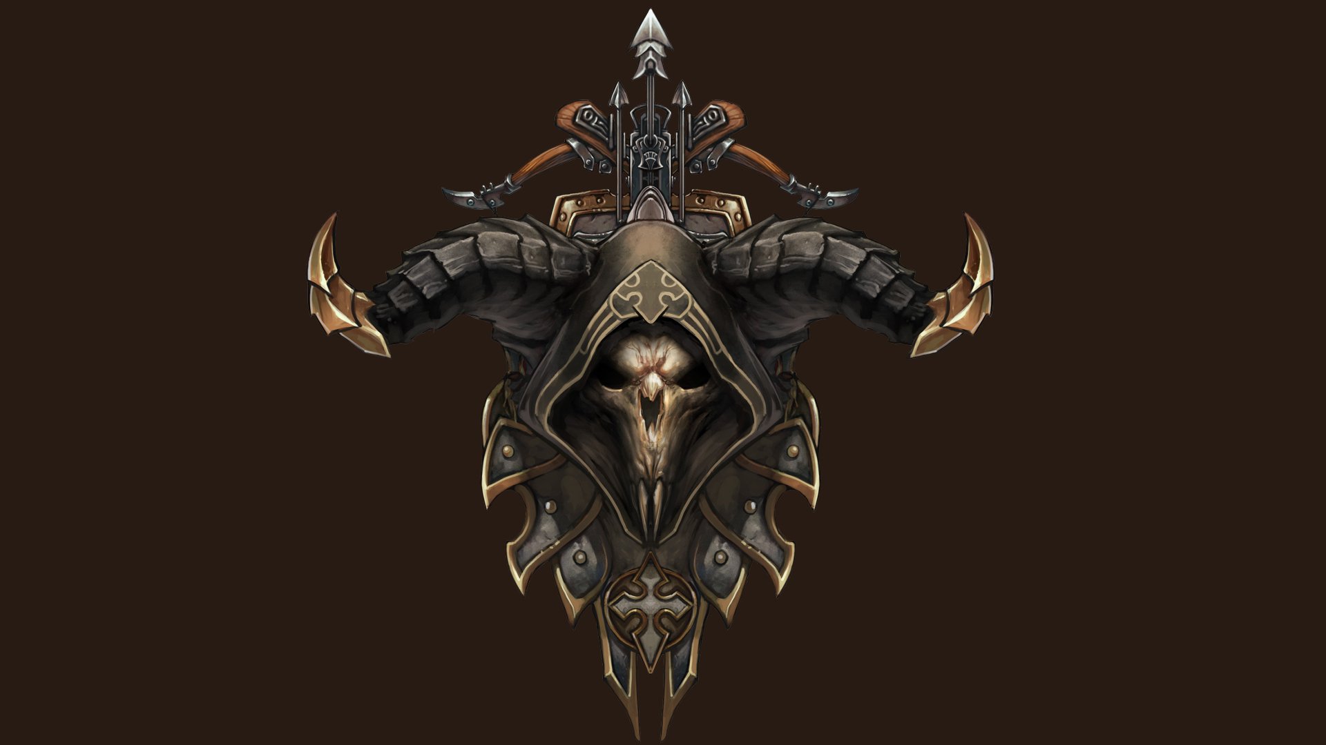 skulls, Horns, Demon, Hunter, Diablo, Iii, Crossbows Wallpaper