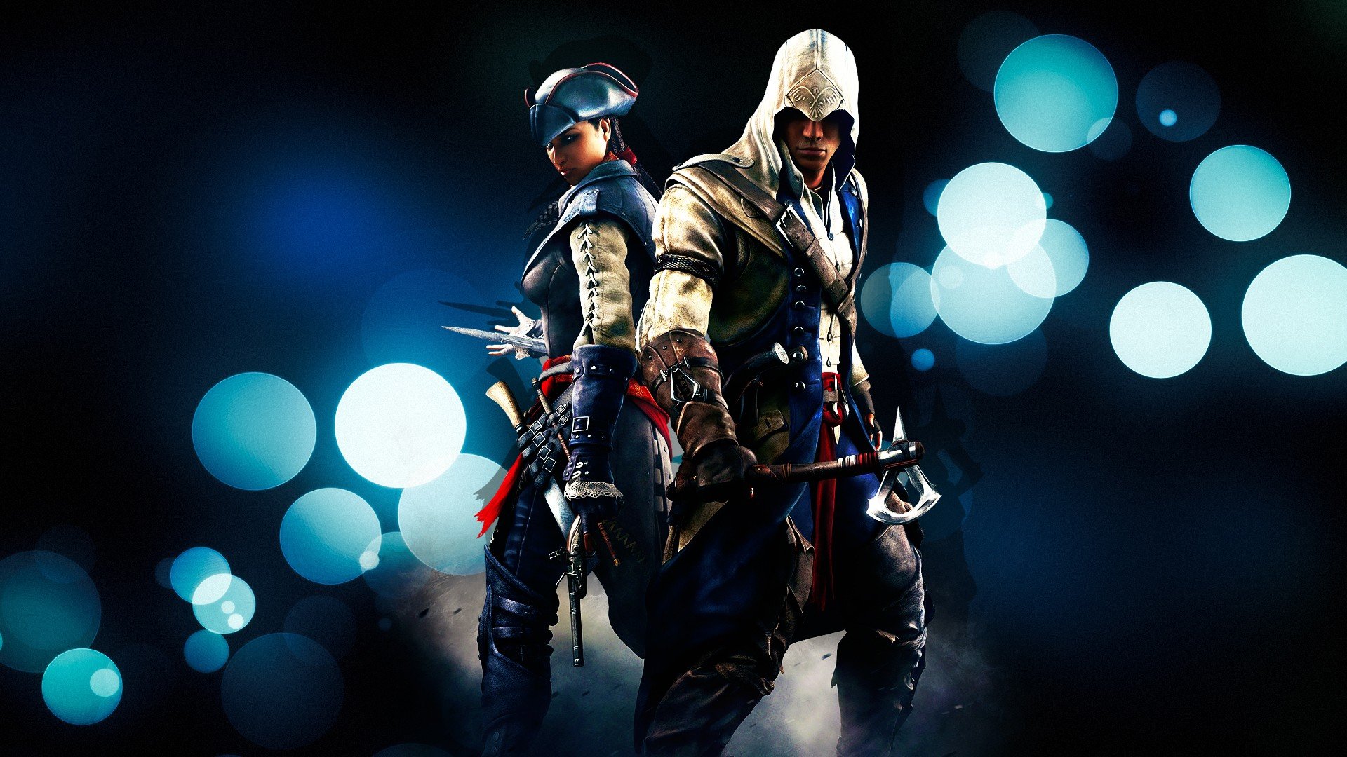 abstract, Grain, Assassins, Creed, 3, Connor, Kenway, Aveline Wallpaper