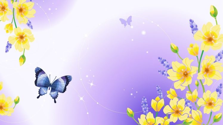 flowers, Butterflies HD Wallpaper Desktop Background