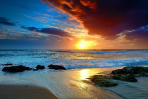 sunset, Landscapes, Nature, Sea, Beaches