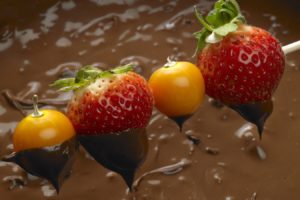 fruits, Chocolate, Strawberries