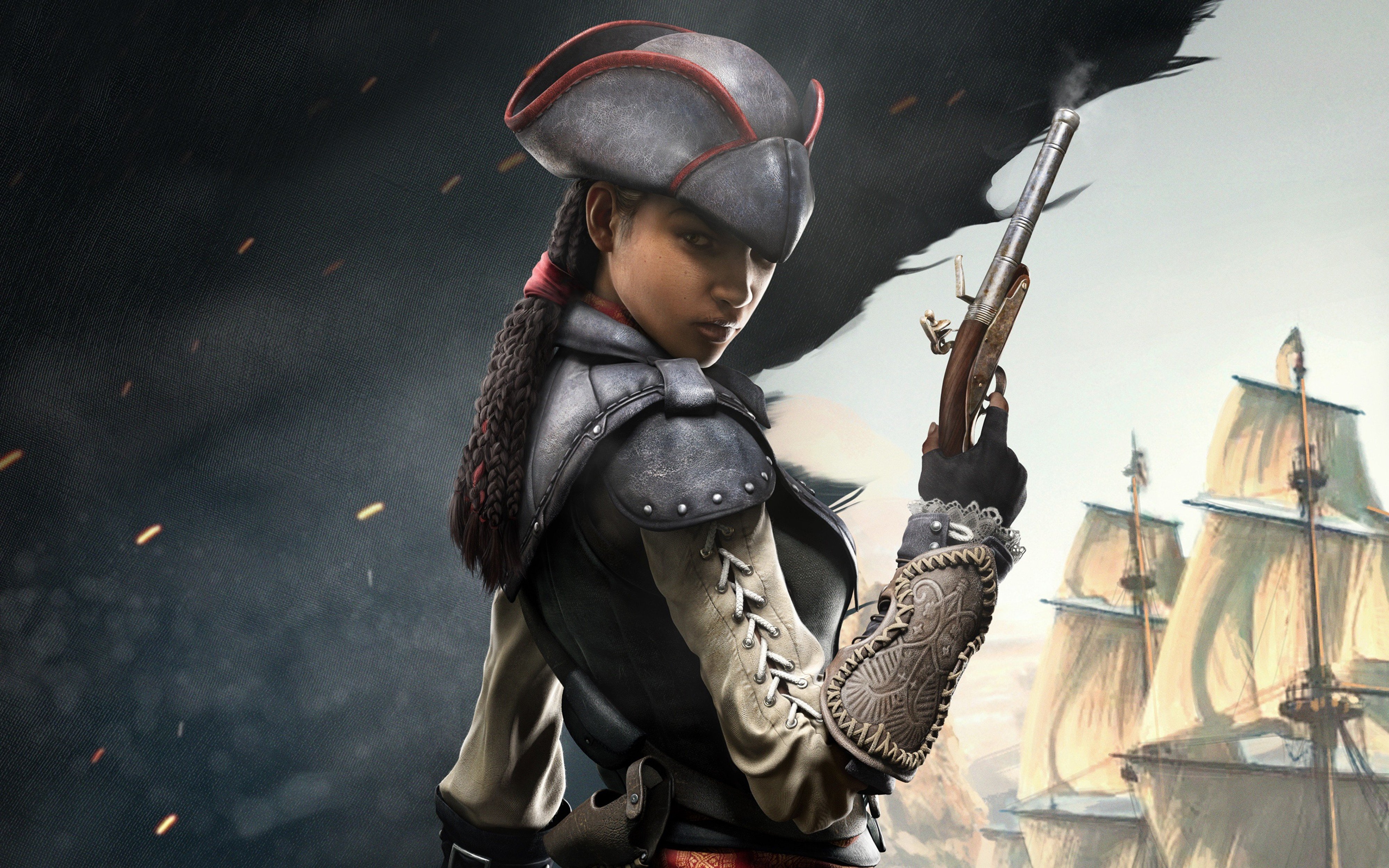 , Assassins, Creed, 4, Black, Flag, Game, Aveline Wallpaper