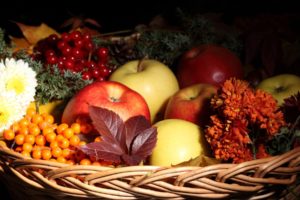 flowers, Fruits, Food, Baskets, Apples