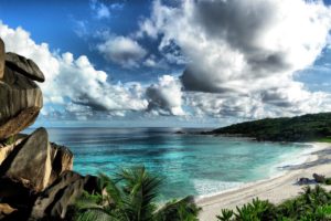 clouds, Nature, Sand, Forests, Palm, Trees, Beaches